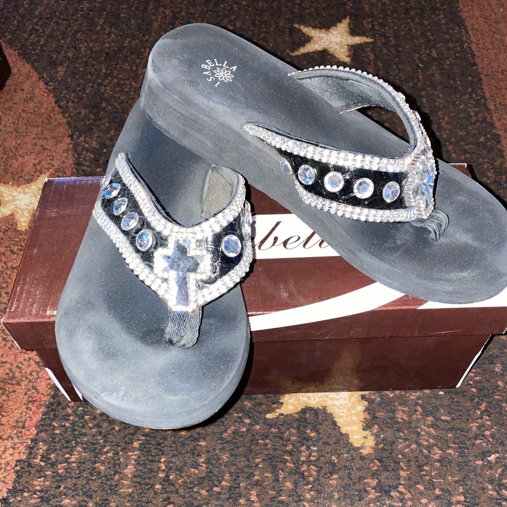 Isabella Bling Cross Sandals